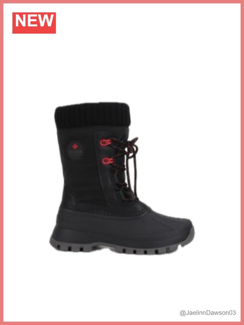 Waterproof Fleece-Lined Nylon and PU Snow Boots Insulated to -30C